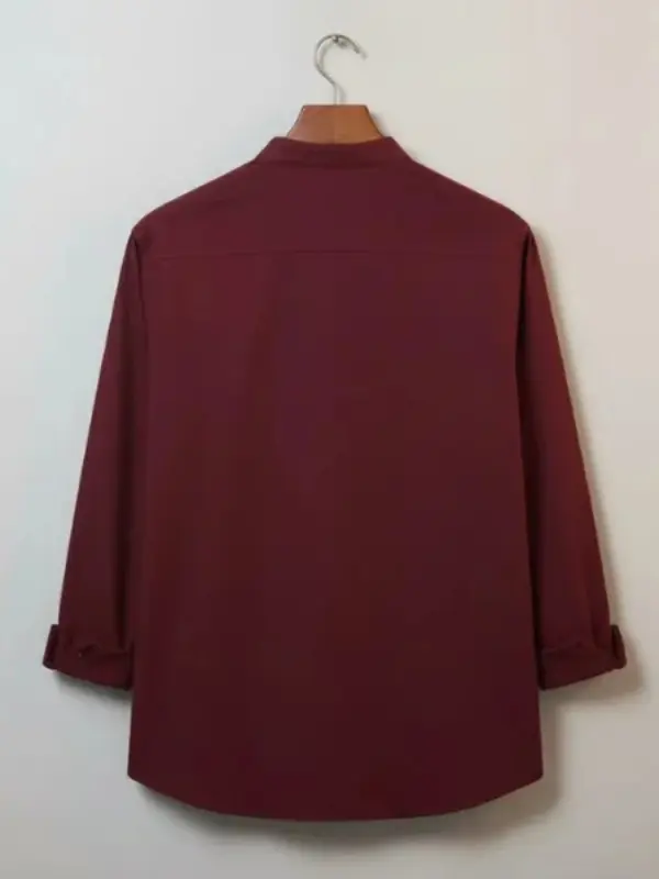 Mandarin Collar T-Shirt Back