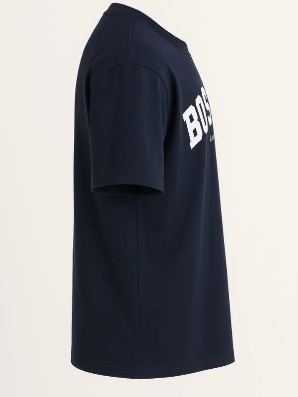 Men Printed Round Neck Cotton Blend T-Shirt