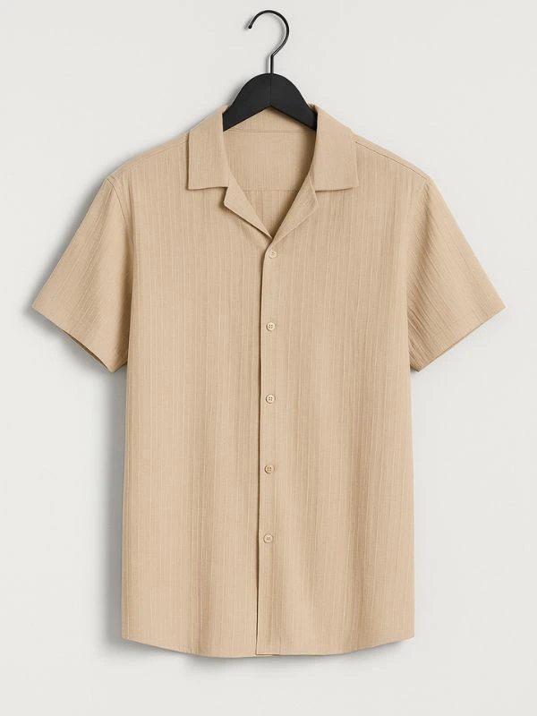 Men Slim Fit Cotton Casual Shirt