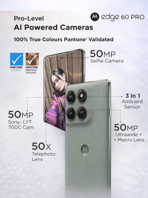 MOTOROLA Edge 60 Pro 5G Camera Features