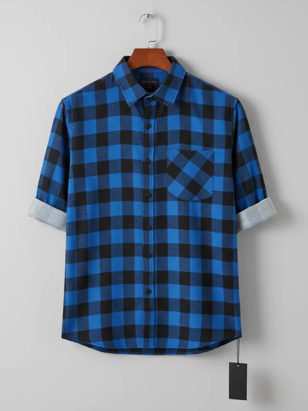 Men Checkered Flannel Regular Fit Casual Shirt