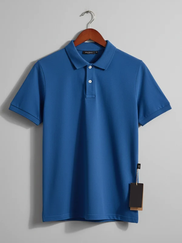 Men Solid Pique Polo T-Shirt (Short Sleeve)