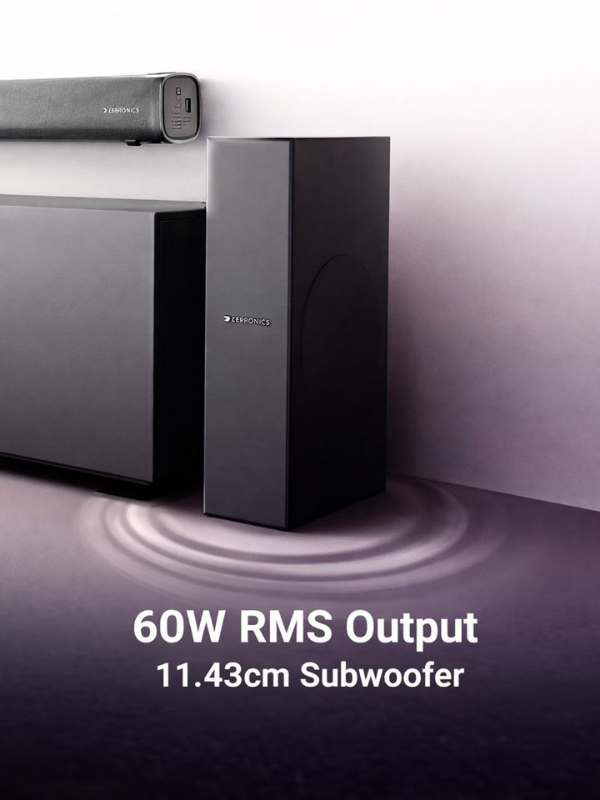 ZEBRONICS JUKE BAR 3903 Bluetooth Home Audio Soundbar 60 RMS Output