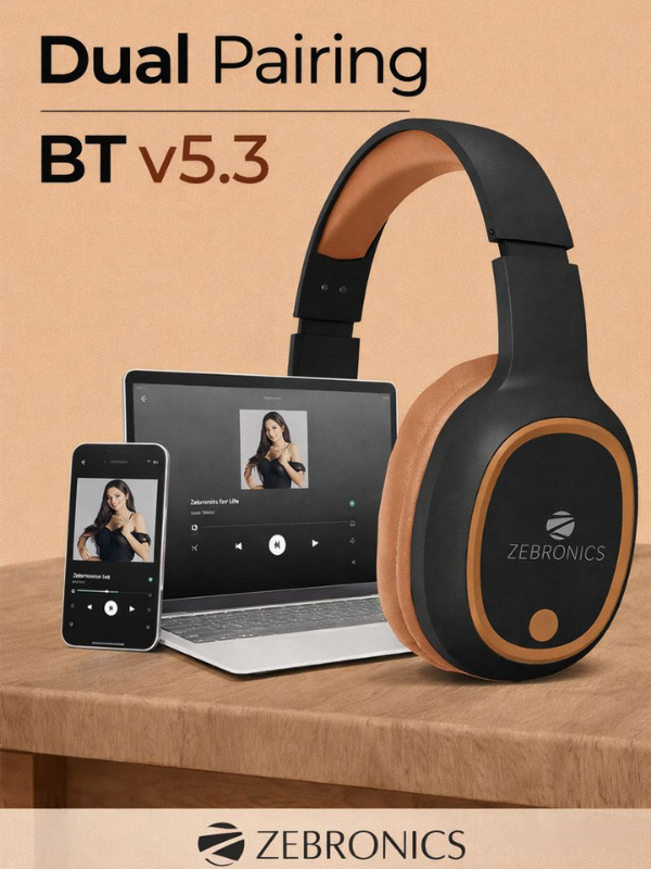 ZEBRONICS ZEB-THUNDER Wireless Headphones Dual Pairing